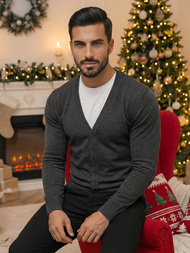 Pulover bărbați antracit OZONEE NB/MM6006/3Z