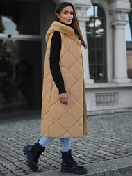 Vestă femei camel OZONEE JS/5M3165/84Z