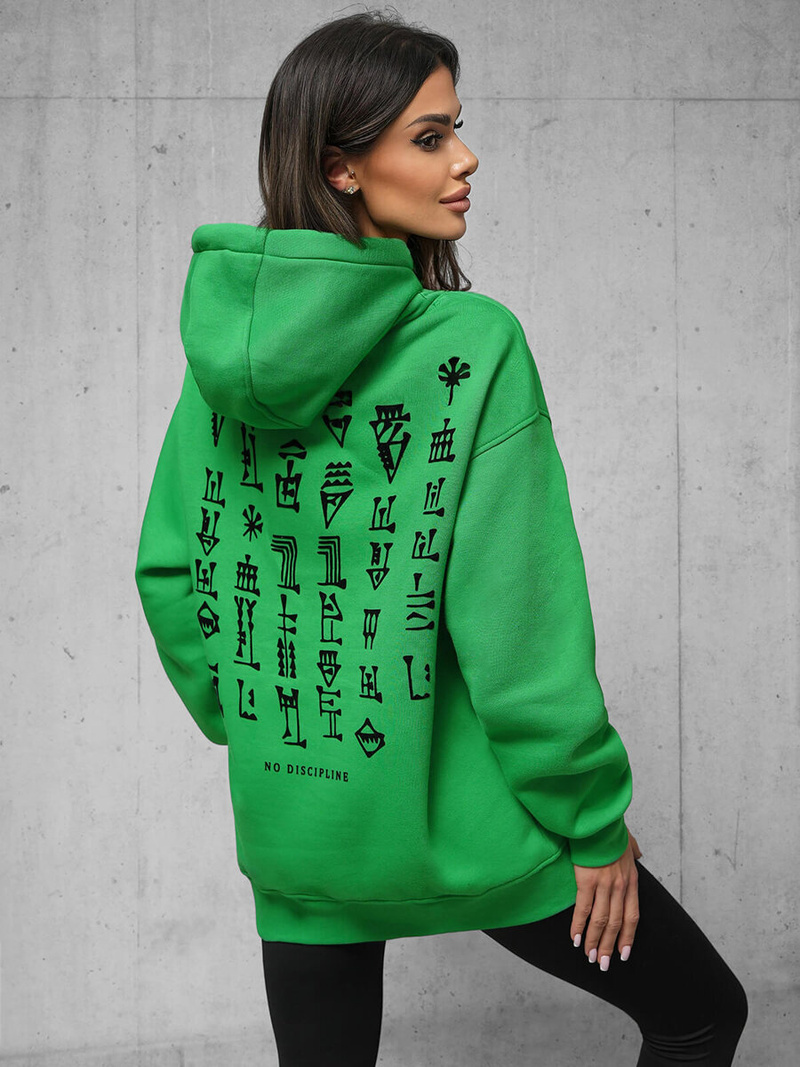 Hanorac verde OZONEE O/SWE23017Z