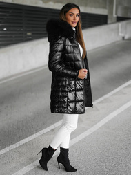 Geacă de femei neagră OZONEE JS/16M9120/392Z