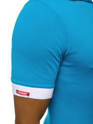 Tricou cu glugă bărbați turcoaz OZONEE O/1273Z
