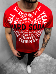 Tricou bărbați rosii OZONEE JS/KS1948Z