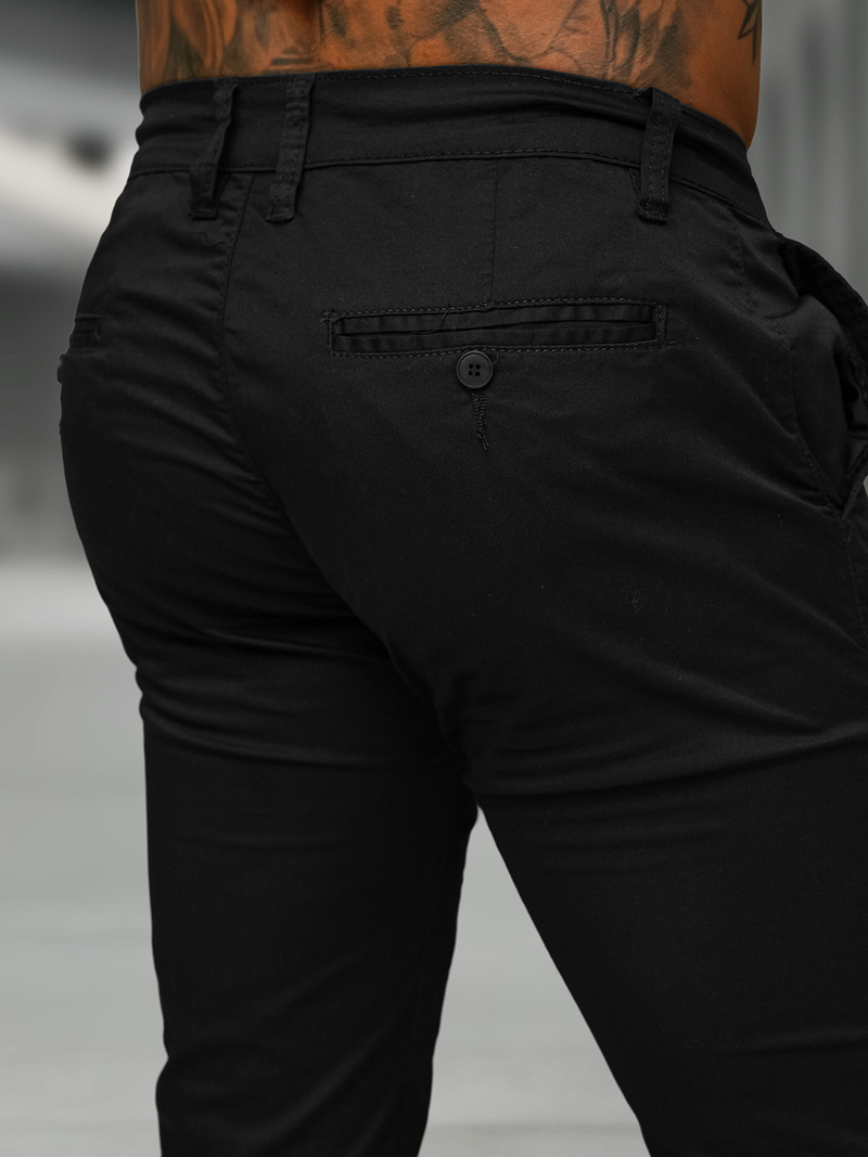 Pantaloni Bărbaţi Negri OZONEE BL/SK222/1