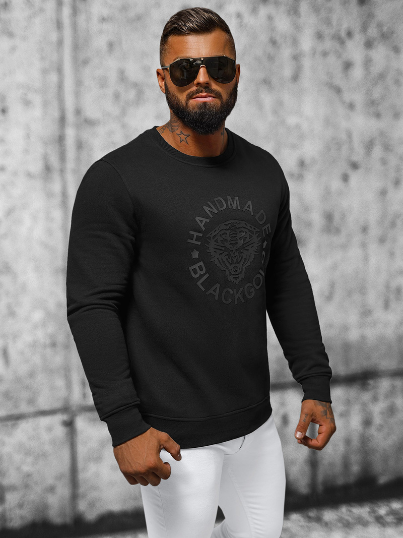 Bluză bărbați neagră OZONEE NB/MF2008