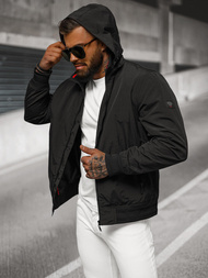 Jachetă de primăvară bărbați neagră OZONEE JS/5M3211/392