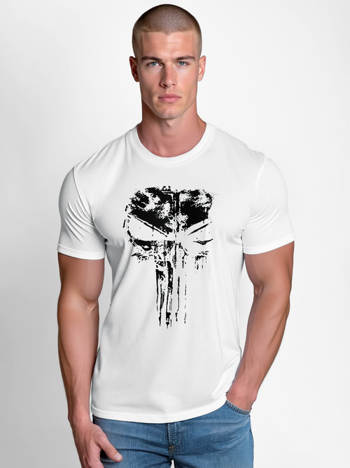 Tricou bărbați alb OZONEE NB/MT3045Z
