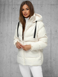 Geacă de femei écru OZONEE JS/5M3251/281Z