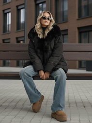 Geacă de femei neagra OZONEE JS/16M9185/392