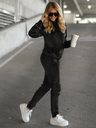 Compleu dama din catifea negru OZONEE JS/8C1301/3