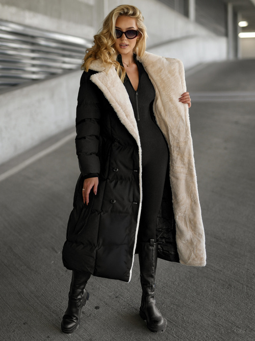 Geacă de femei negru-alb OZONEE JS/16M9168/392B