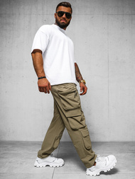 Pantaloni Bărbaţi Bej Inchis OZONEE O/PS5528