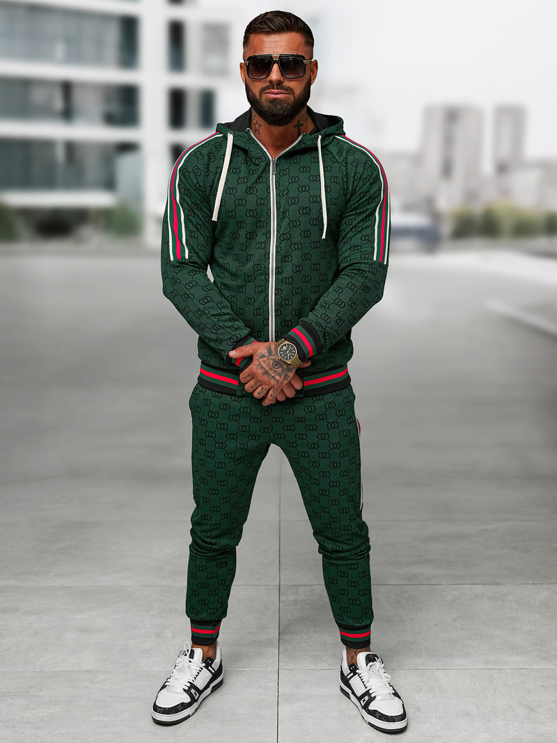 Compleu sport bărbaţi verde OZONEE O/FF5111AB