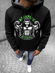 Hanorac bărbați neagră OZONEE JS/Y10068