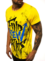 Tricou bărbați galben OZONEE JS/KS2013