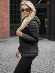 Jachetă de femei negru OZONEE JS/11Z8228