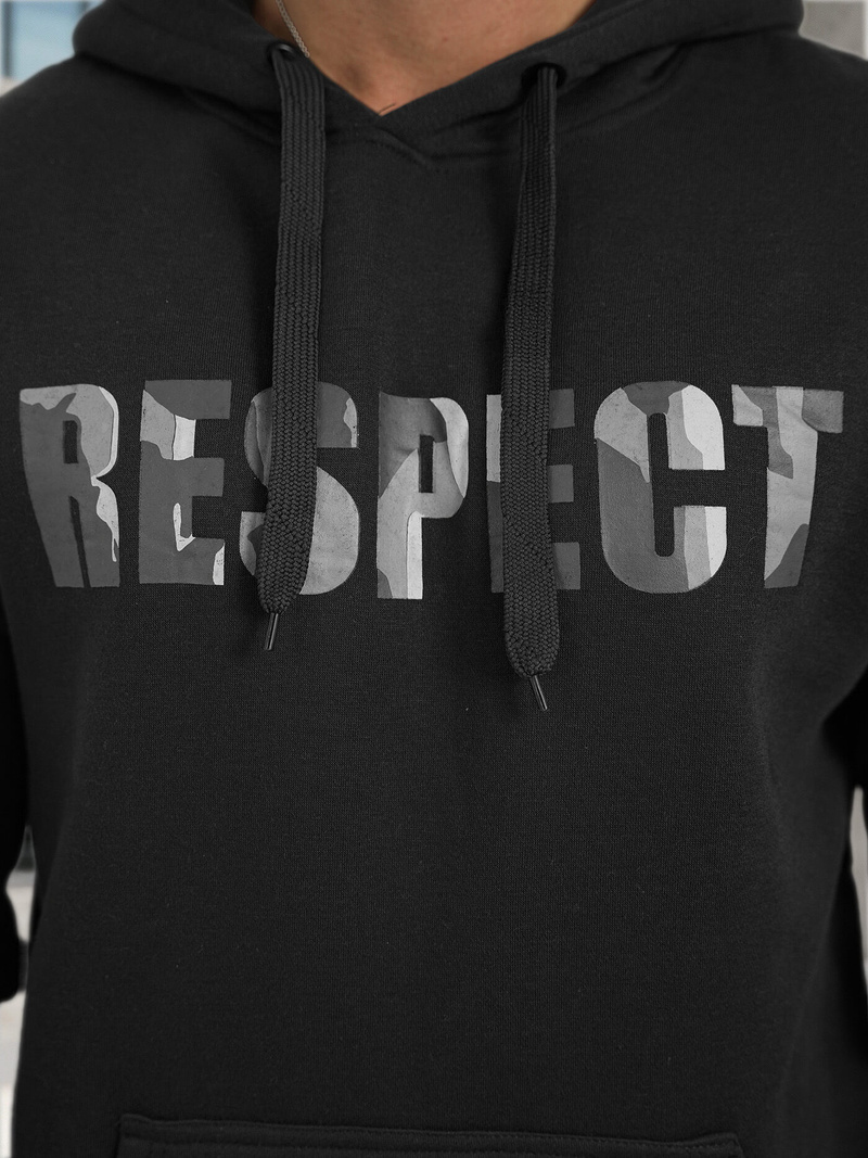 Hanorac bărbați negru OZONEE JS/8B1759/3