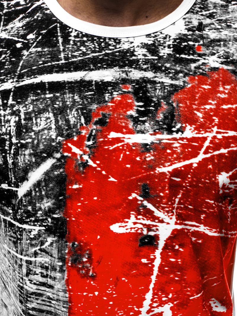 Tricou bărbați roșu OZONEE JS/SS10929