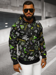 Hanorac bărbați neagră OZONEE JS/8B1186/3