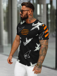 Tricou bărbați negri OZONEE O/MPO3471