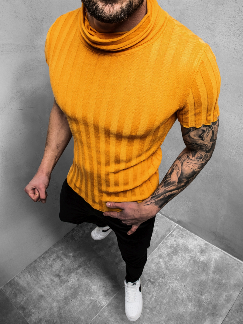 Pulover bărbați albastru camel OZONEE L/2294Z