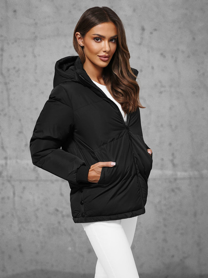 Geacă de femei neagra OZONEE JS/5M3169/392