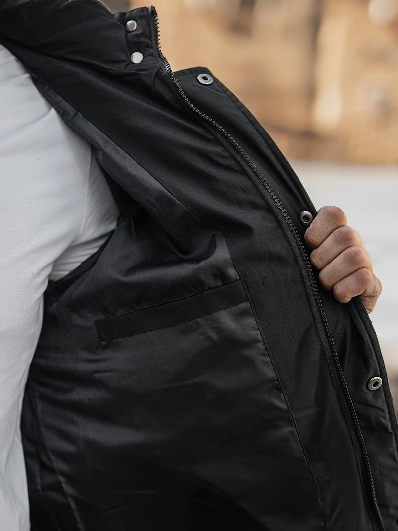 Geacă bărbați neagră OZONEE JS/57M7503/392Z