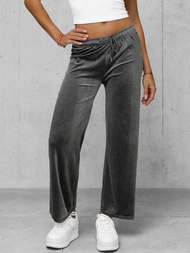 Pantaloni din catifea de dama antracit OZONEE JS/92K519/10