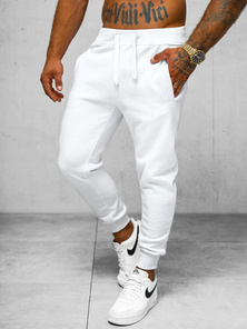 Pantaloni de trening bărbaţi albi OZONEE JS/XW01Z