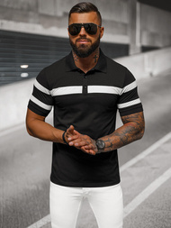 Tricou polo bărbați negru OZONEE NB/MT3108