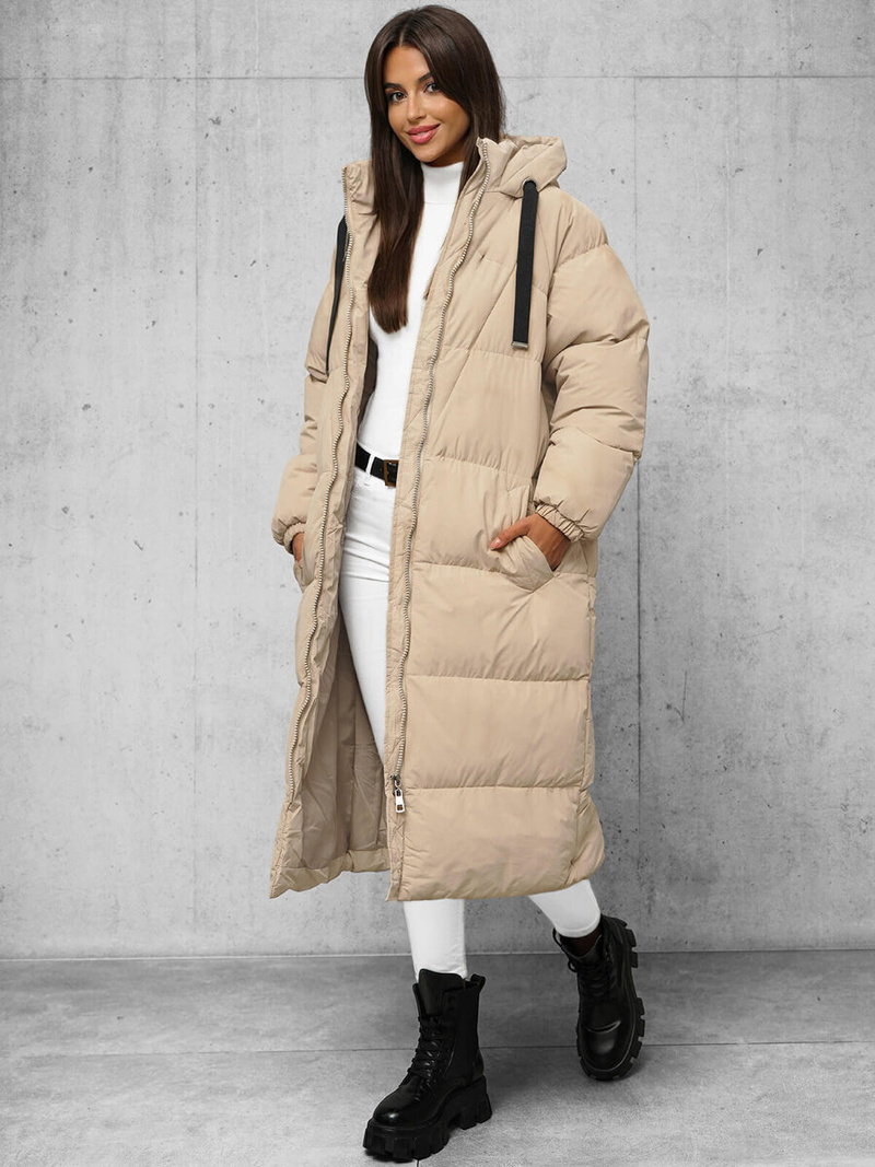 Geacă de femei bej OZONEE JS/5M3163/62Z