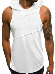 OZONEE O/2538 Maiou cu glugă bărbați alb