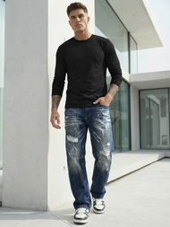 Blugi bărbaţi albaștri OZONEE O/KK2885Z