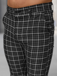 Pantaloni chino bărbaţi negri OZONEE DJ/5515Z