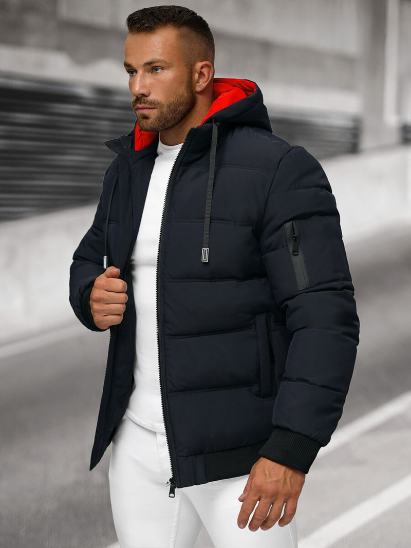 Geacă parka bărbați bleumarin OZONEE JS/31M5003Z