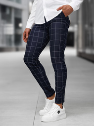 Pantaloni chino bărbaţi albaștri OZONEE DJ/5505Z