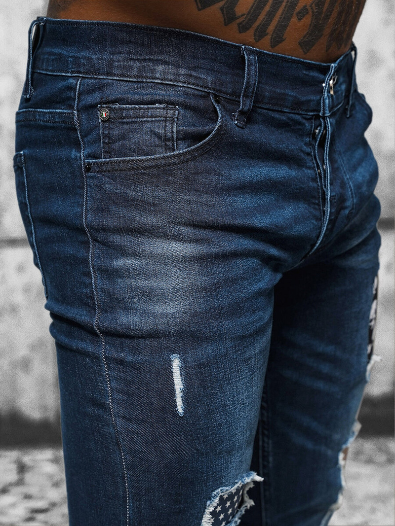 Blugi bărbaţi albaștri închis OZONEE NB/MP0015BS