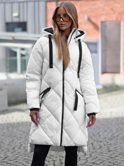 Geacă de femei alb OZONEE JS/5M3168/281Z