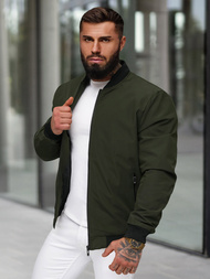 Jachetă de primăvară bărbați kaki OZONEE JS/62M9502/372