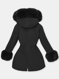 Geacă de iarnă damă neagră OZONEE JS/16M9062/392