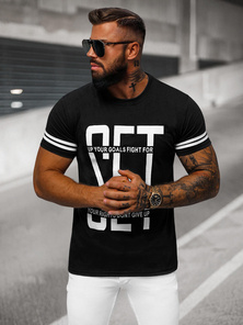 Tricou bărbați negru OZONEE O/8T1275/3