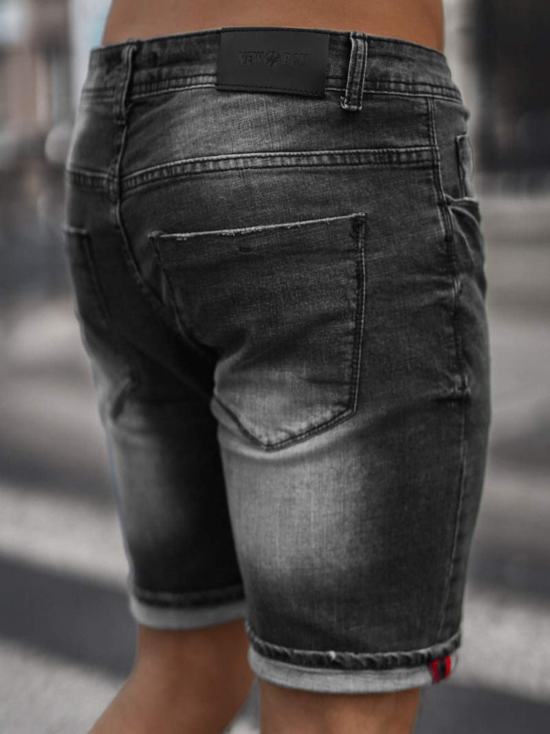 Pantaloni scurti bărbați negri OZONEE NB/MP0044NZ