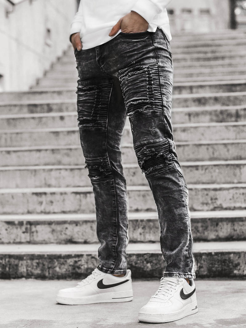 Jeanşi pentru bărbaţi negri OZONEE V/19286