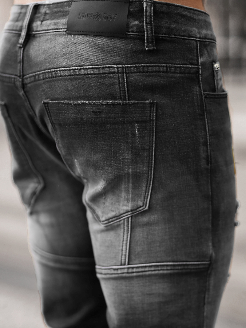 Blugi bărbaţi negri OZONEE NB/MP0047NZ