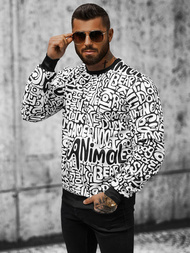 Hanorac bărbați alb OZONEE JS/8B1131/1