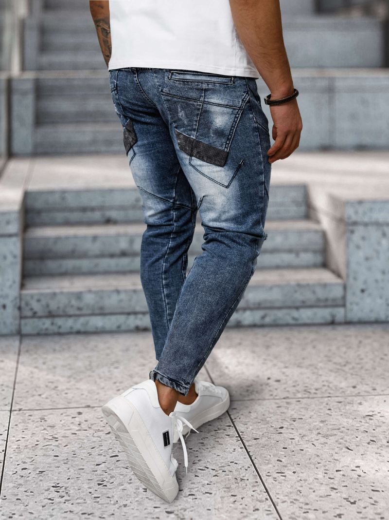 Blugi bărbaţi albaștri OZONEE NB/MP0045B