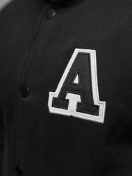 Bluză cu fermoar bărbați neagră OZONEE NB/MF2020