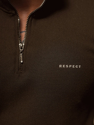 Bluză bărbați maro OZONEE O/TB2302