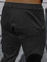 Pantaloni chino bărbaţi negri OZONEE B/20005SPZ