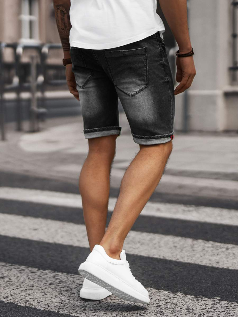 Pantaloni scurti bărbați negri OZONEE NB/MP0044NZ