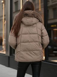 Geacă de femei bej închis OZONEE O/16M9179/84